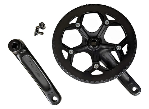 Lasco 52T crank set, 170 forged arms CNC aluminum chain guard for ebikes and folding bicycles